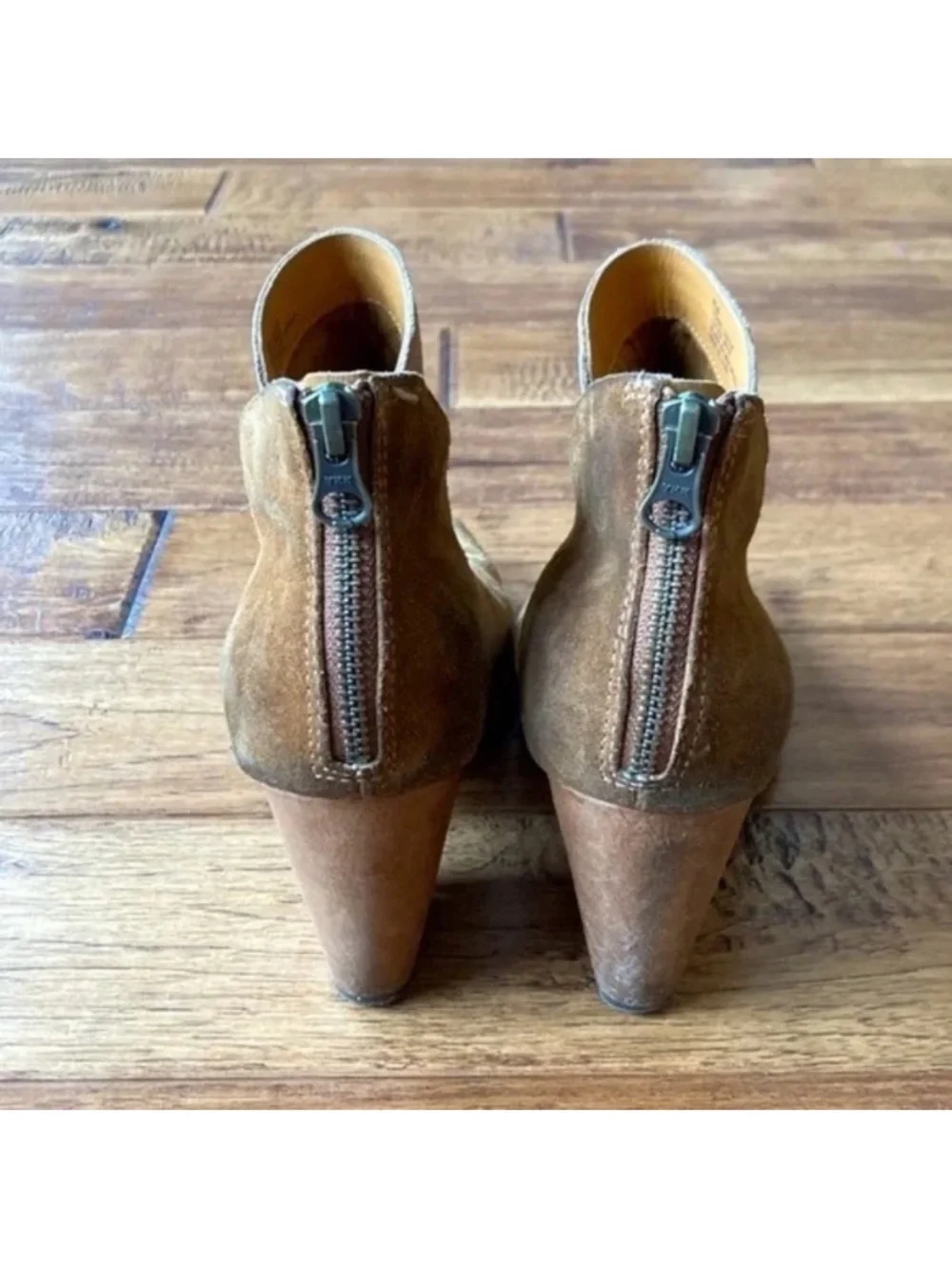 Kork-Ease Tenne & Bison Castaneda Suede Bootie Ankle Boot Size 8.5